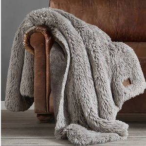 Frye Artic Luxe Faux Fur Throw Blanket